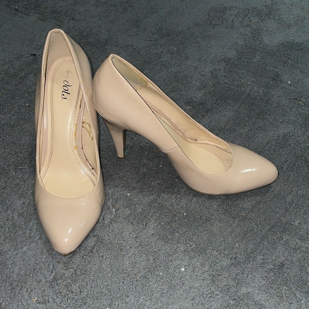 Dots Cream Heels